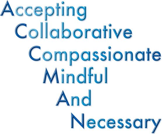 AccMan Acronym - Accepting, Collaborative, Compassionate, Mindful, And, Necessary